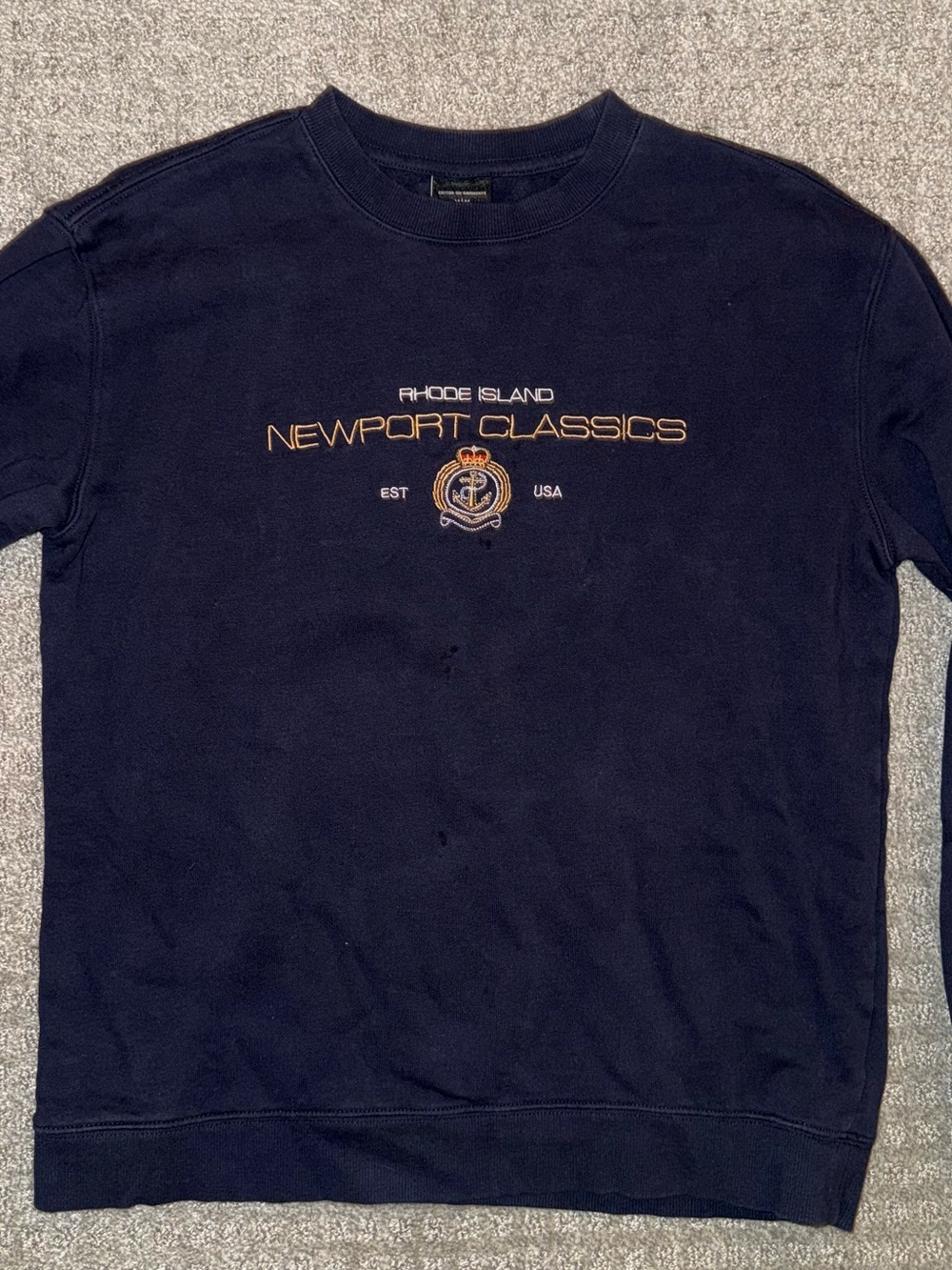 Cotton On Men's Navy Rhode Island Crewneck Sweatshirt